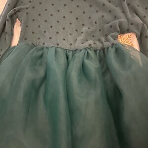 Green girls Polka Dot Dress